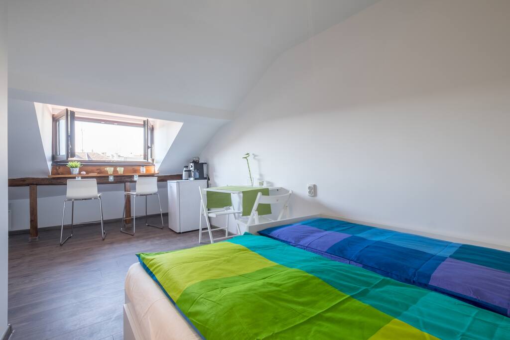 We found a small charming loft and thought it would be ideal for our foreigner friends.