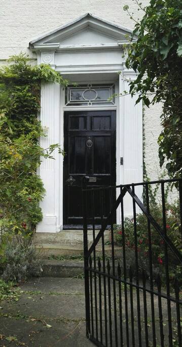 front entrance to the house (although main entrance is to the side)