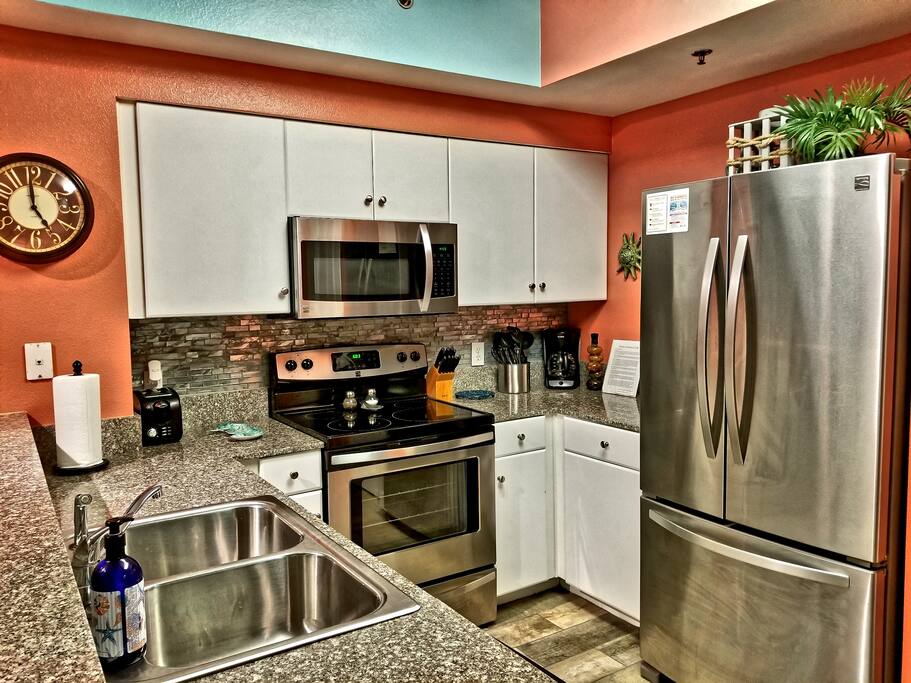 Kitchen with all brand new stainless steel appliances