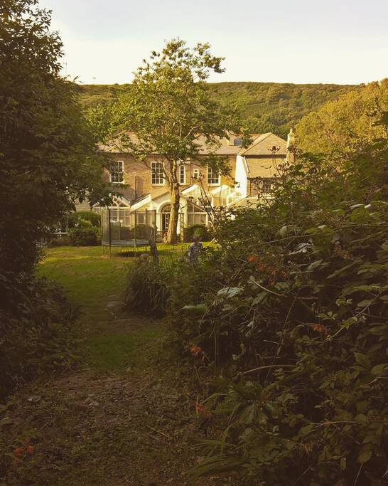 The back of our house and the gardens