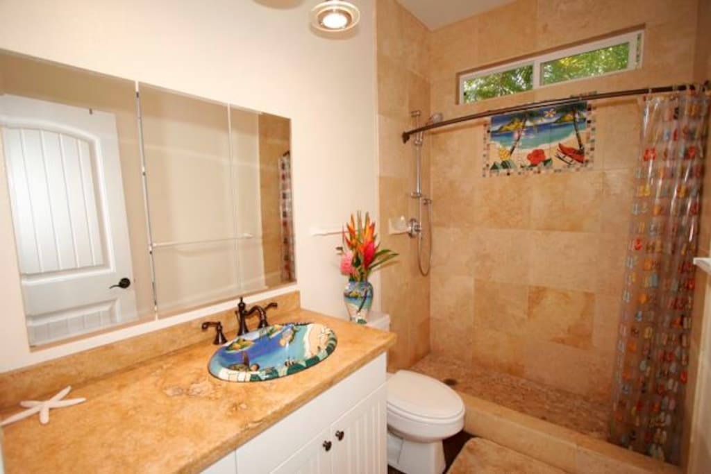 Full bathroom with stand-up shower