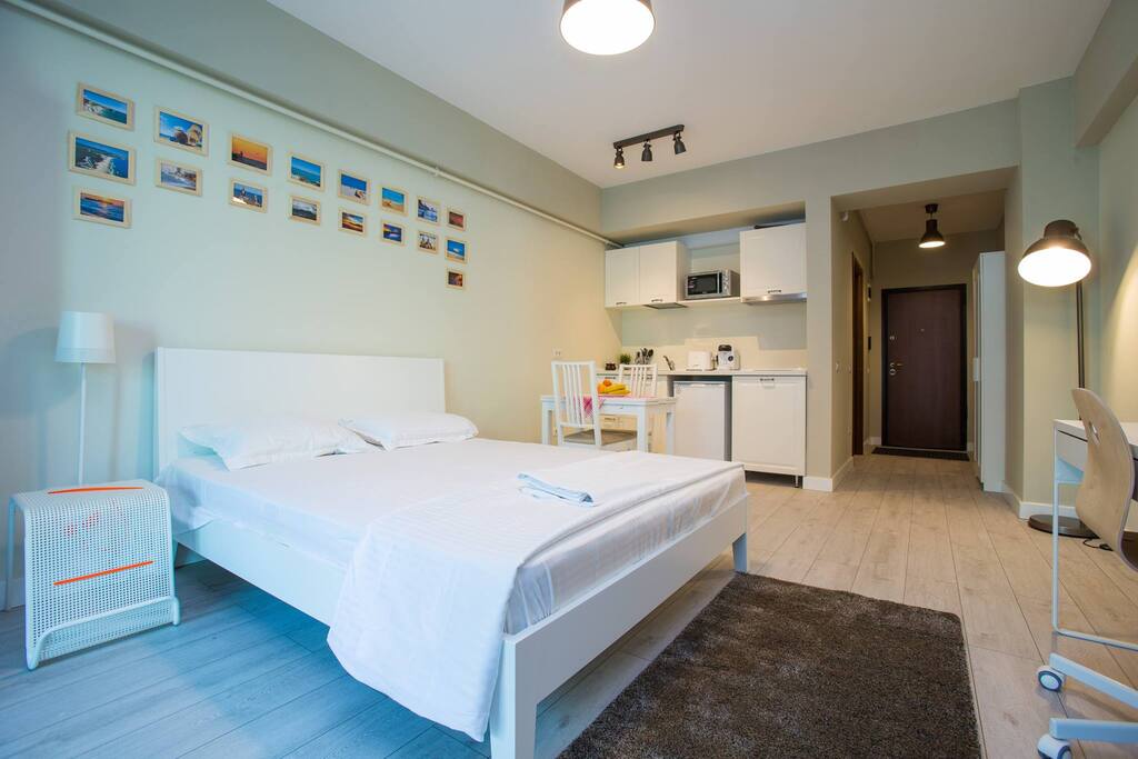The studio offer one double bed.