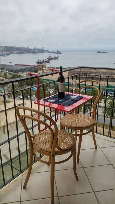 Terraza vista hacia el mar