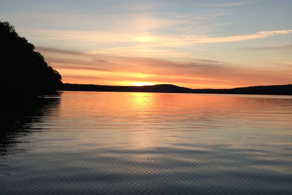 Sunset on Baptiste Lake