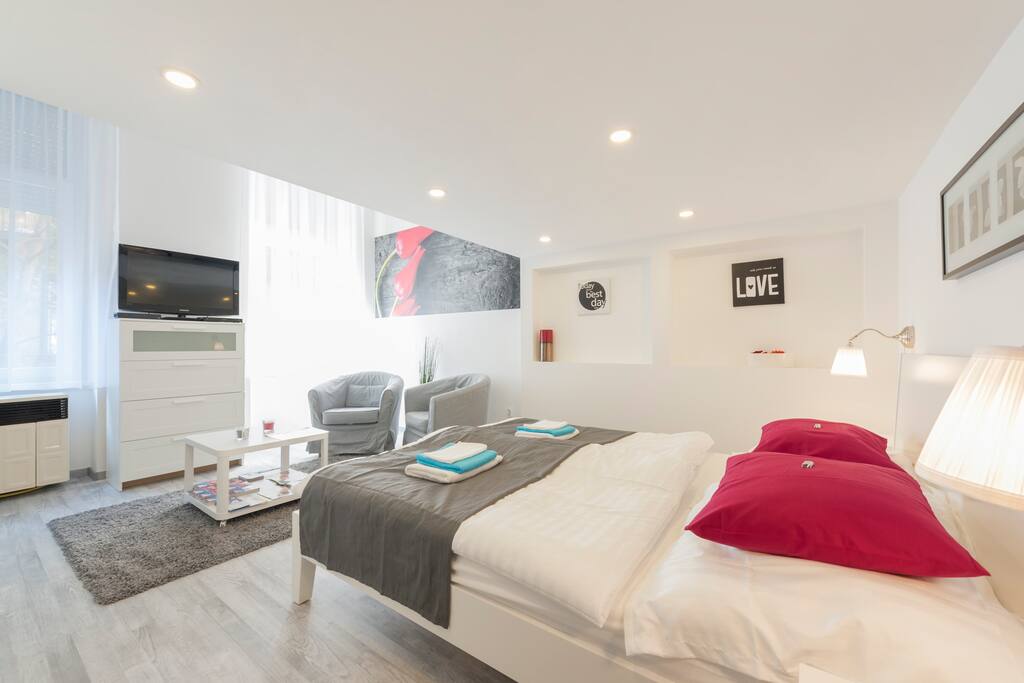 Bedroom and TV