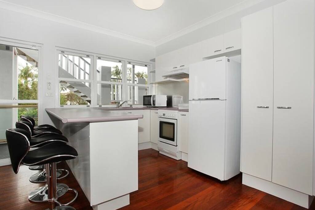 Brand new appliances and utensils in kitchen