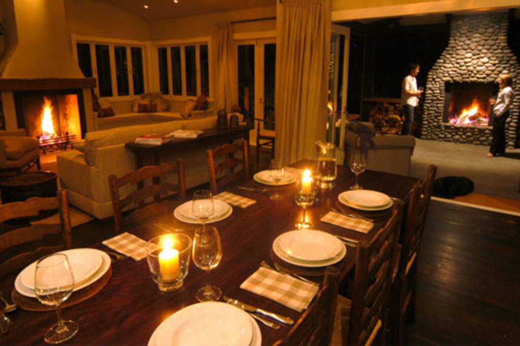 Open plan dining and living area