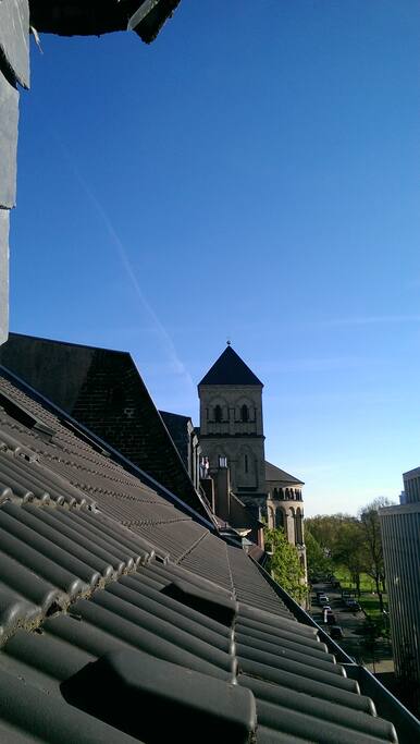 The lovely neighborhood out of the window
