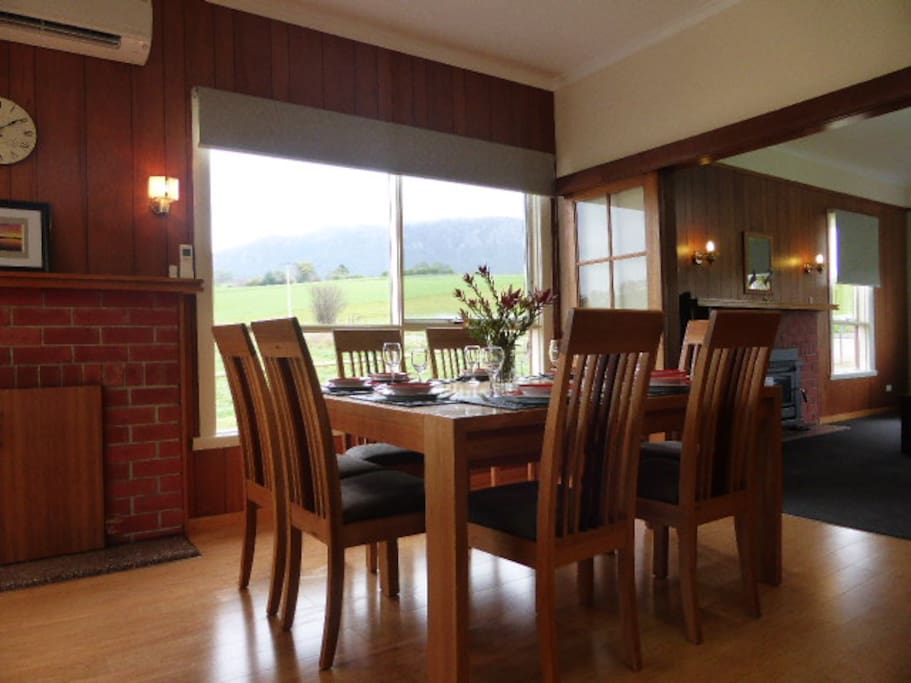 Dining table seats 8