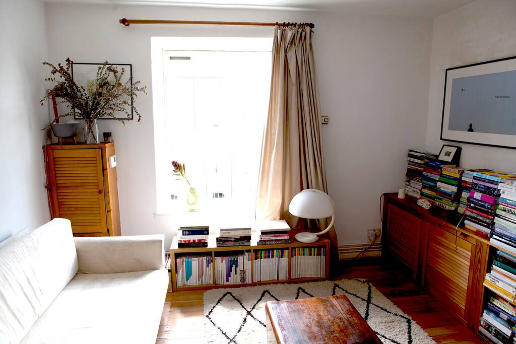 Living room with two person sofa bed