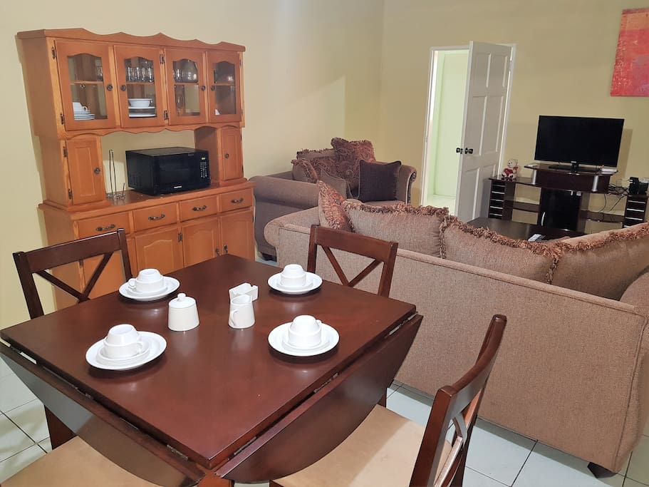 Dining Room and Living Room (with new dishware)