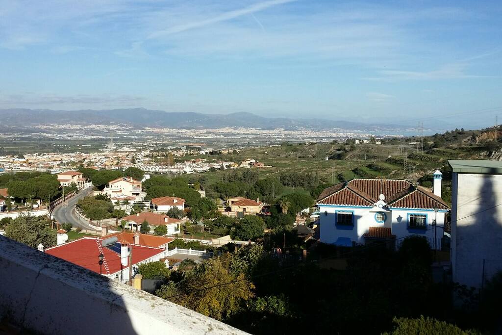 Vistas de la bahía de Málaga, desde la casa