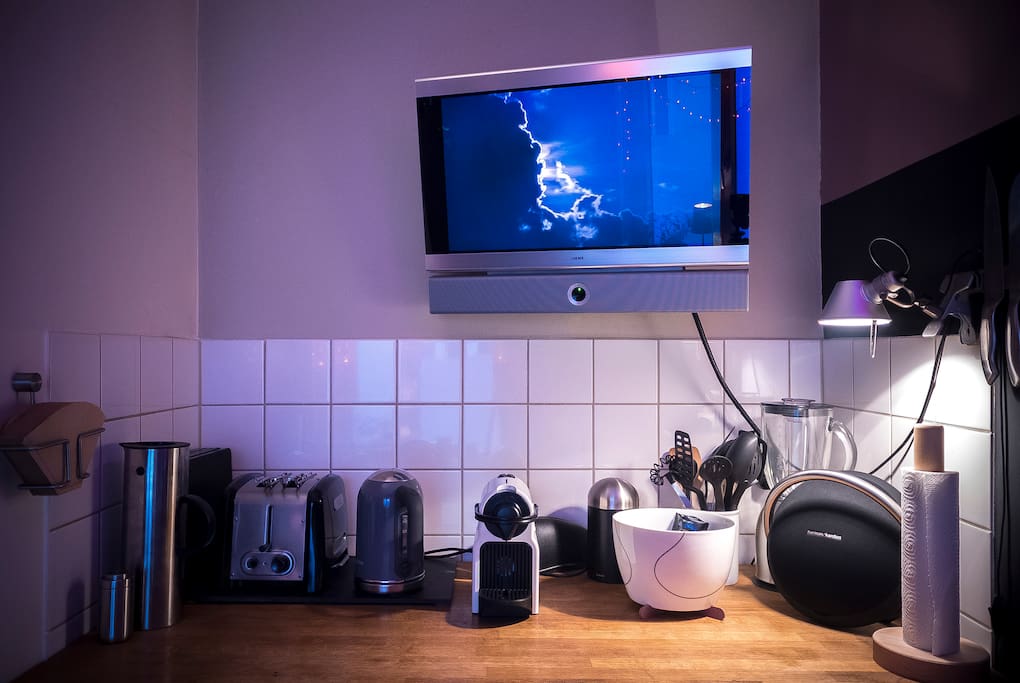 Kitchen with Television