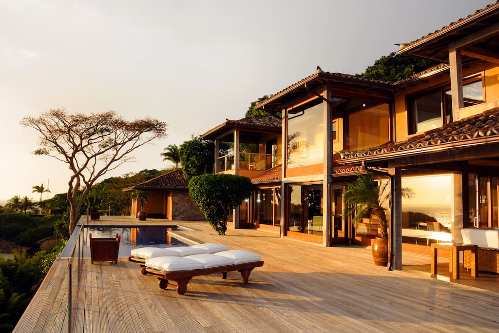 The pool deck