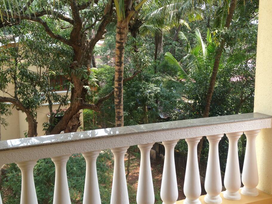 One of the four balconies