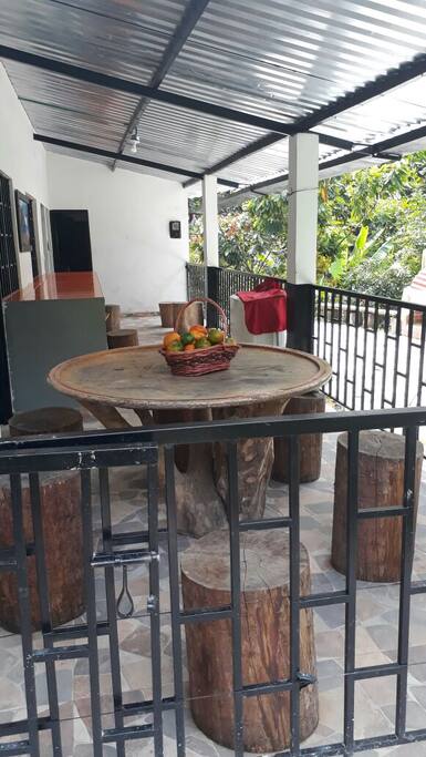 The terrace