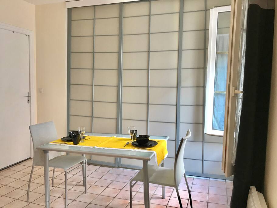 Kitchen or Dinning, just by a sliding door:)