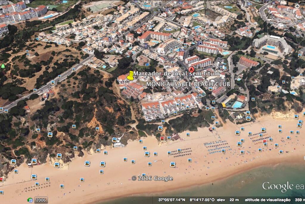 Vista aérea/praia
