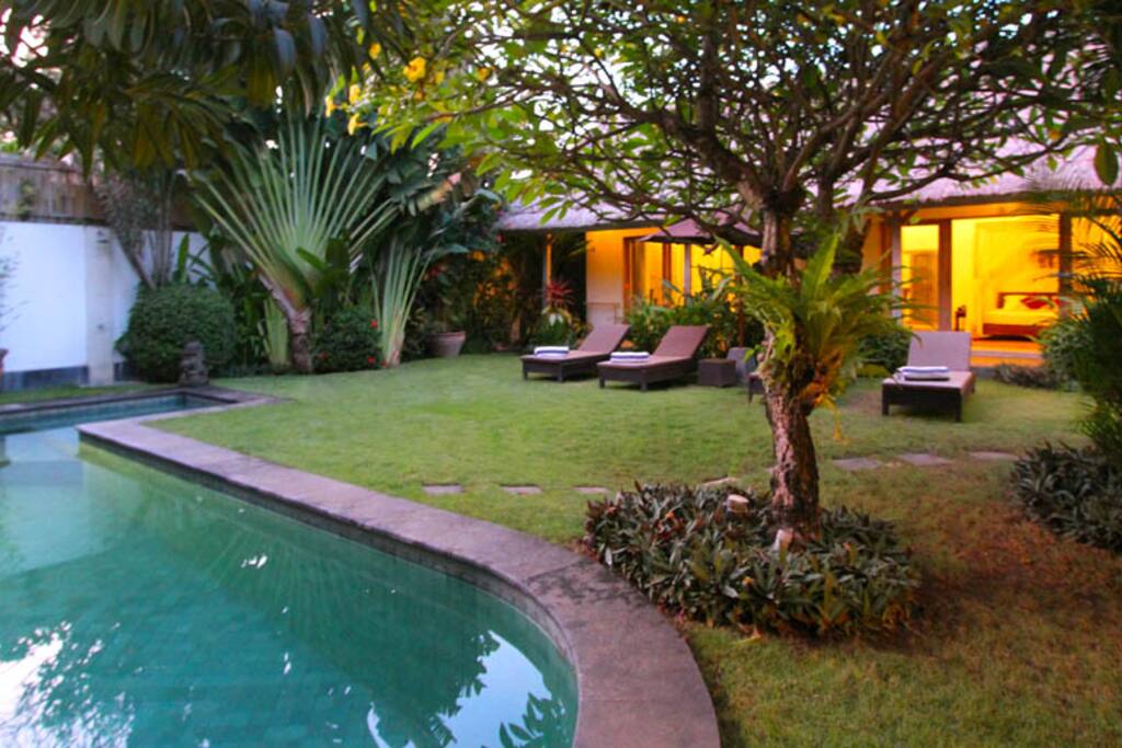 Villa and pool view