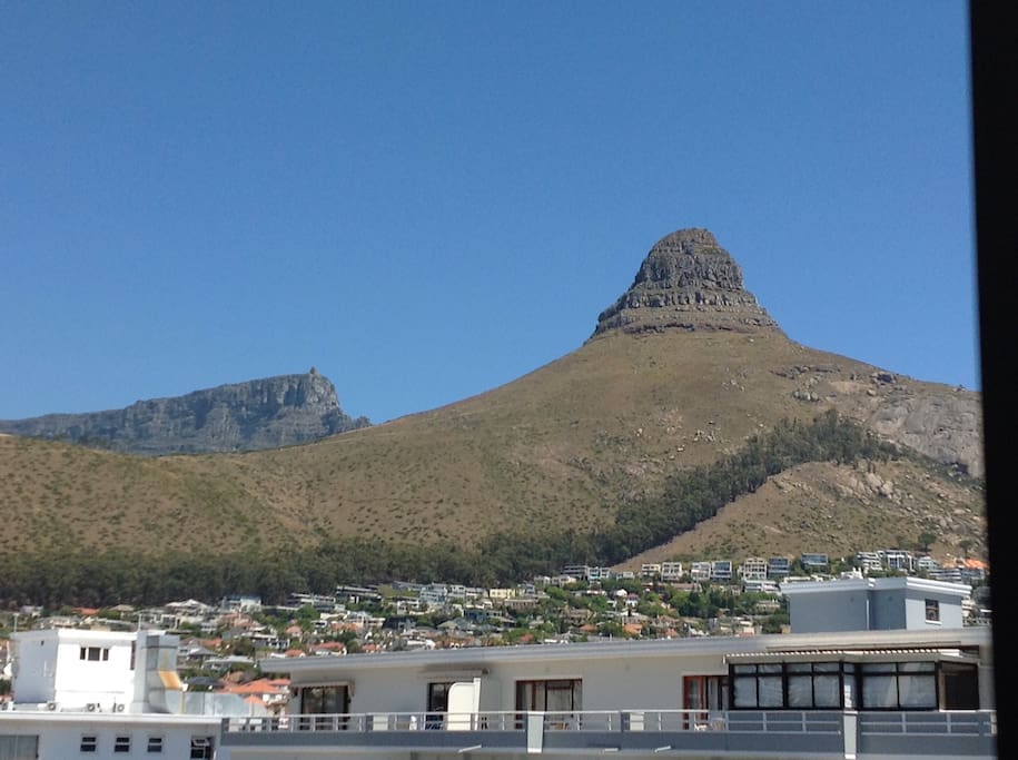 Views of Lion's Head and Table Mountain from the room and living area