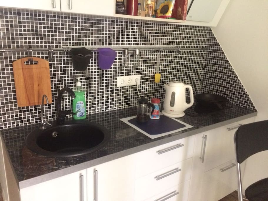 Kitchen with you need for your stay