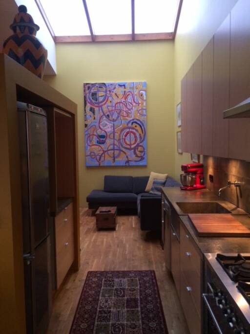 Kitchen and Tv hall.