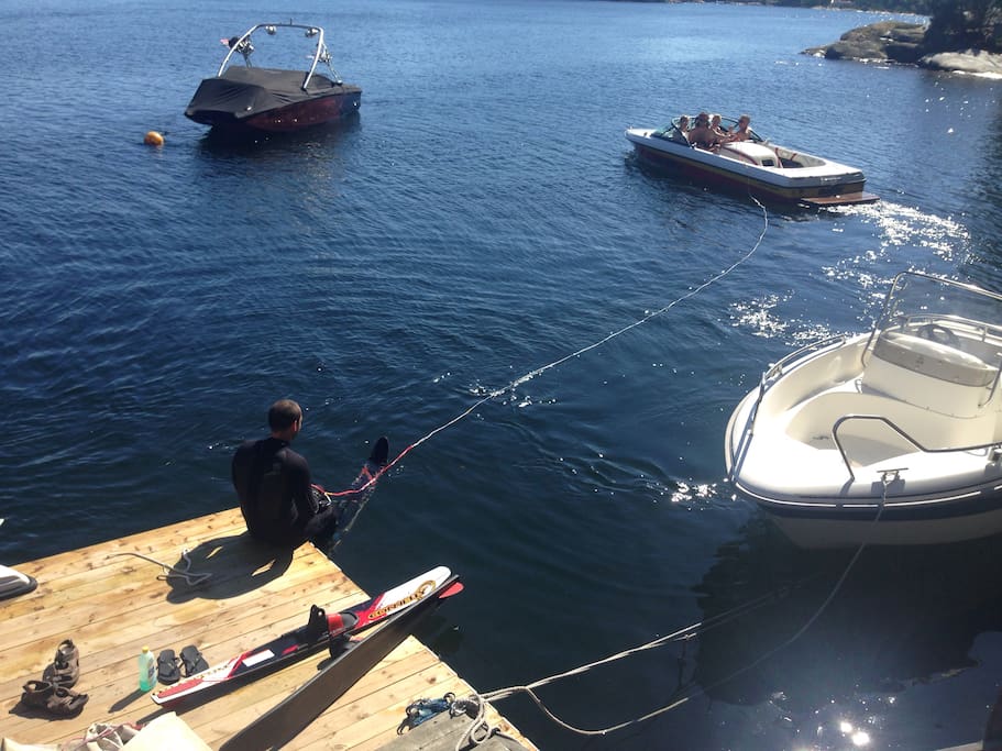 New 2017 is the floating dock thats low and makes watersports more easy.