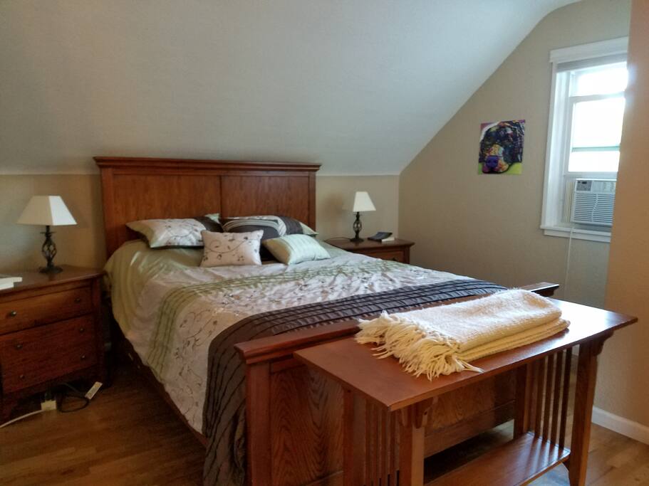 Queen bed upstairs