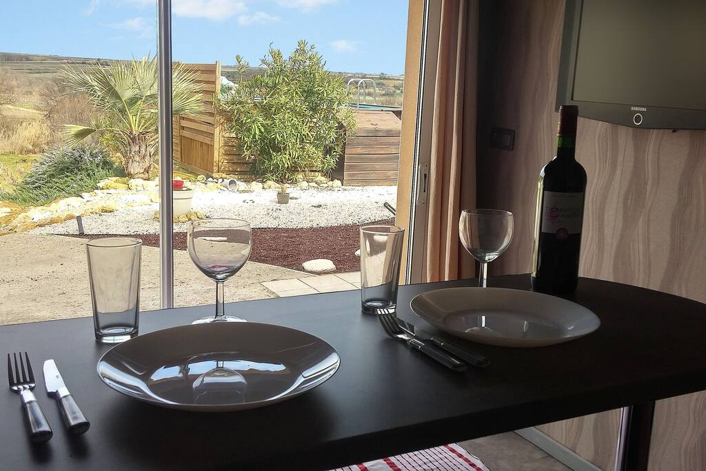 Repas avec superbe vue