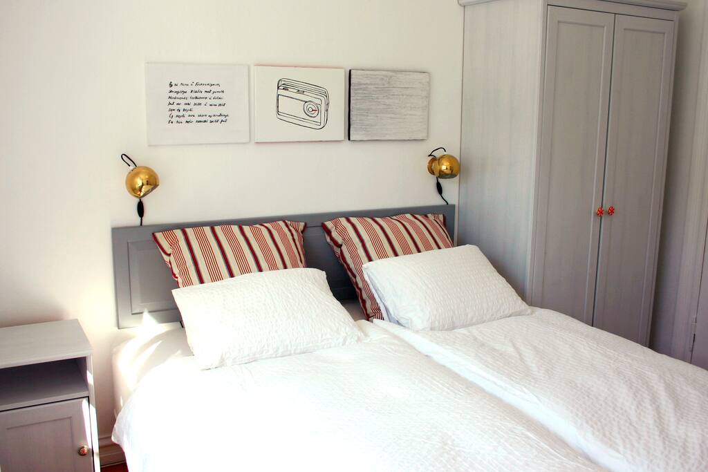 Bedroom with double bed.