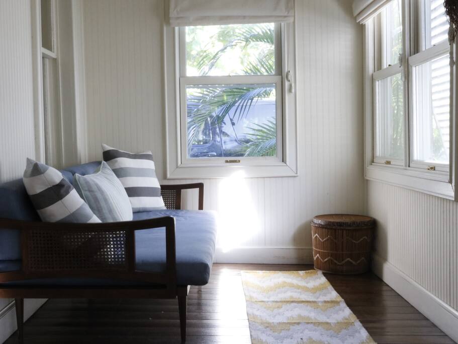 Front sitting room with views of the harbor.