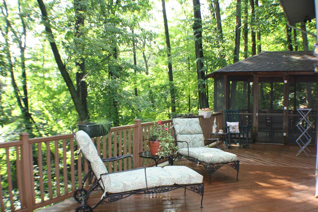 Back deck in the trees.....