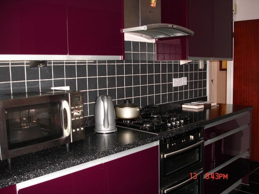 Designer kitchen with granite tops