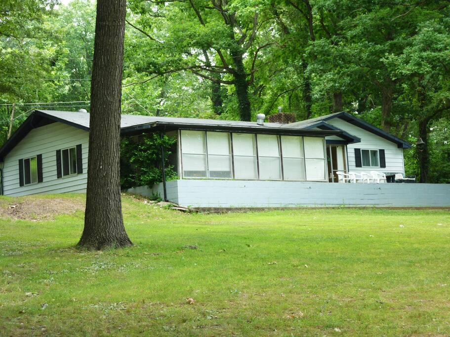 The front of the house.