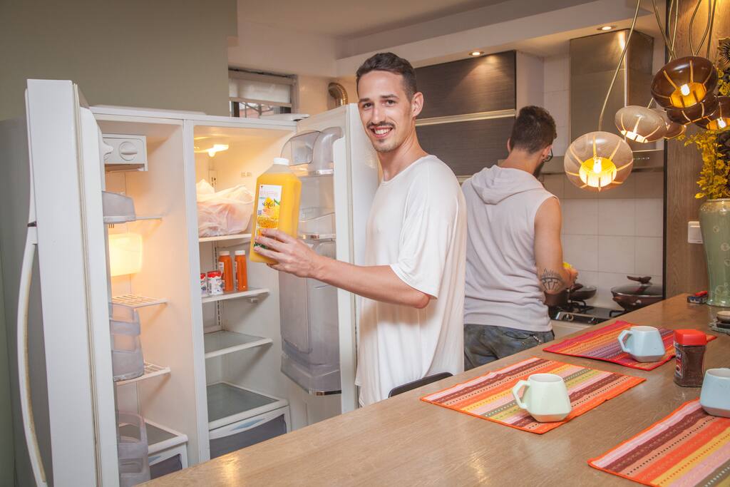 双开门冰箱
double-door refrigerator