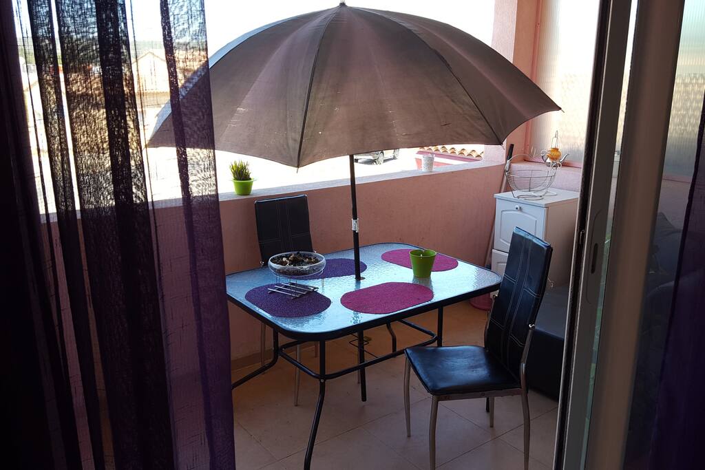 Petit balcon amenagé