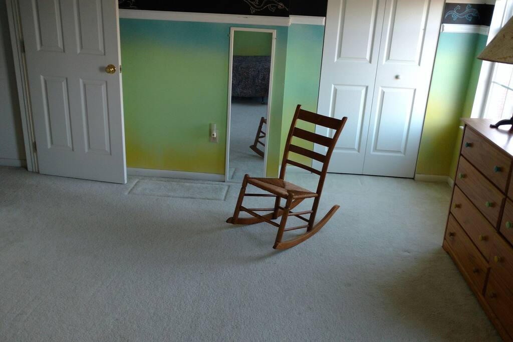 Plenty of closet, desktop and dresser space to toss your bag or briefcase.