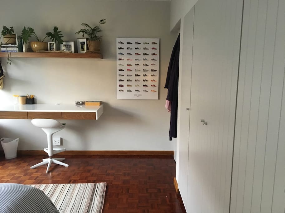 Ample storage space and desk area