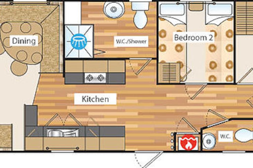 Layout plan of the caravan