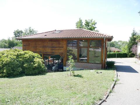 Nice wooden chalet on the heights of Ambronay