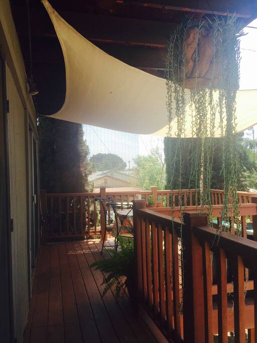 Top of the steps to your private retreat.