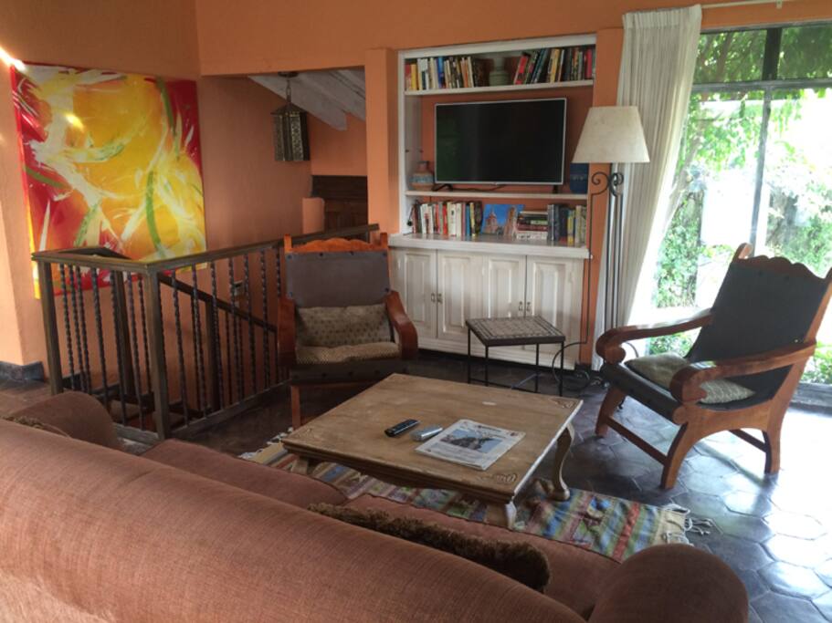 A discreet smart TV in the main room