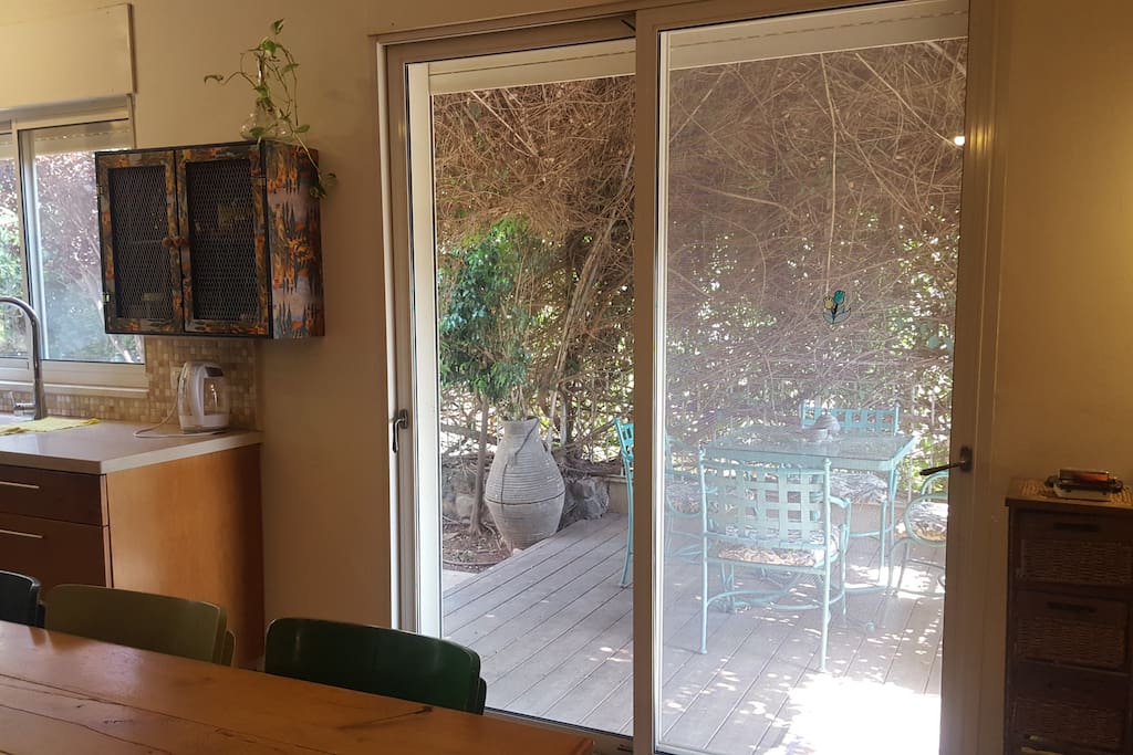 breakfast balcony exit from kitchen
