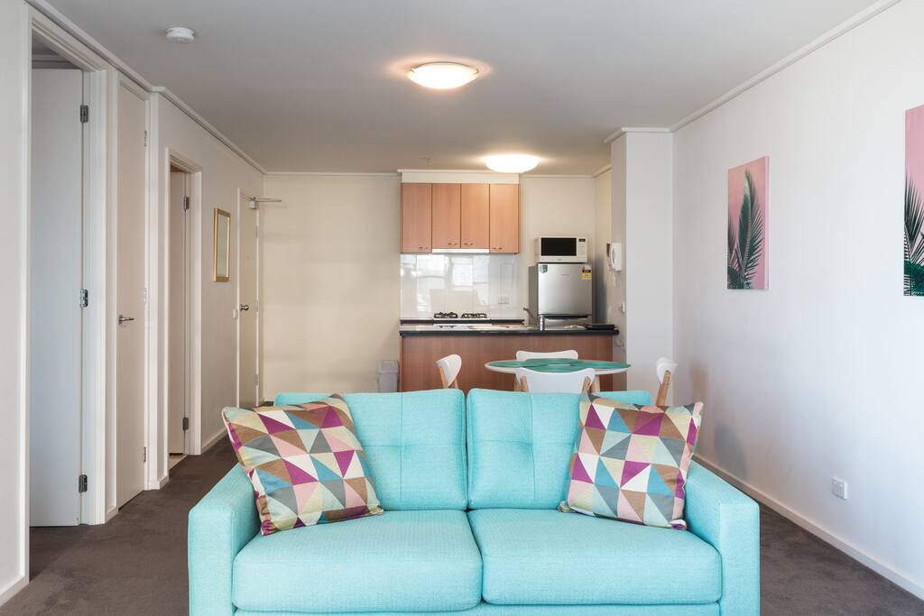 Comfy two seater couch to watch the world go by!
