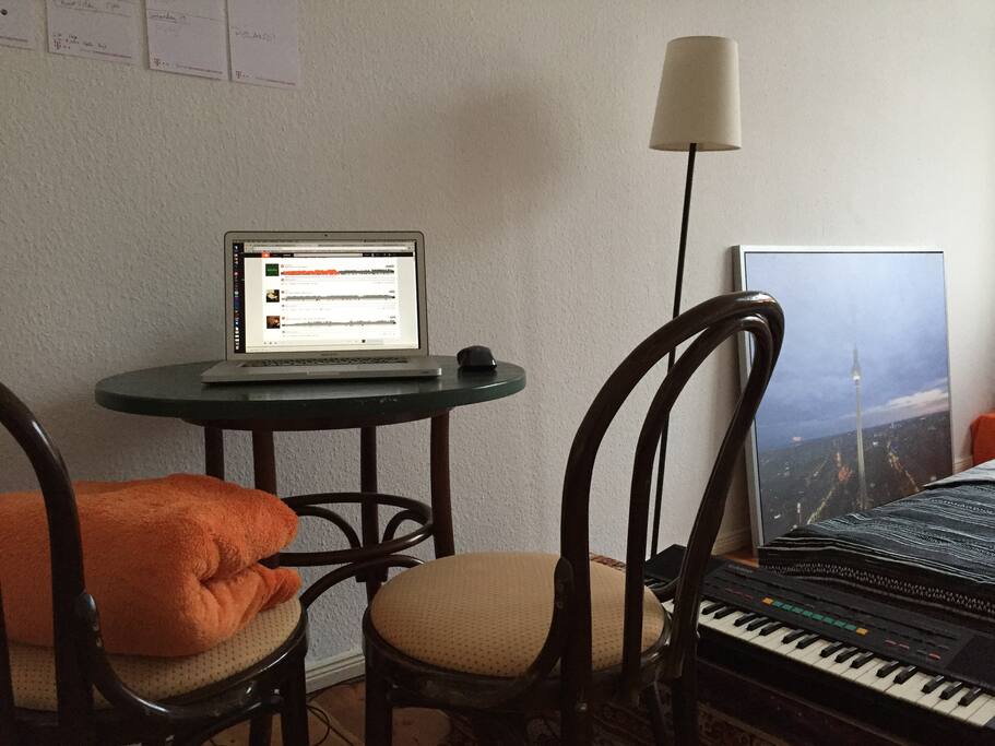 Desk with two chairs
