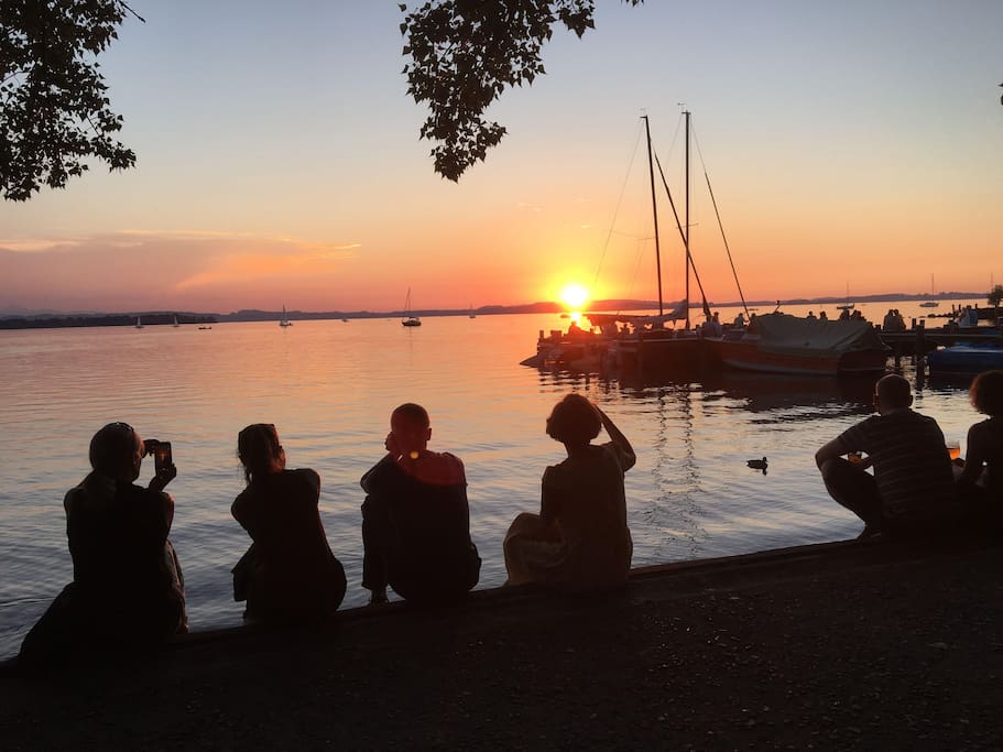 Sonnenuntergang in Chieming