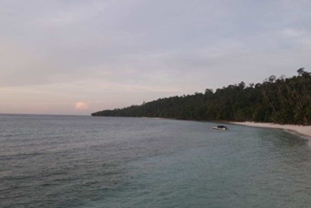 Private beach next to our restaurant.