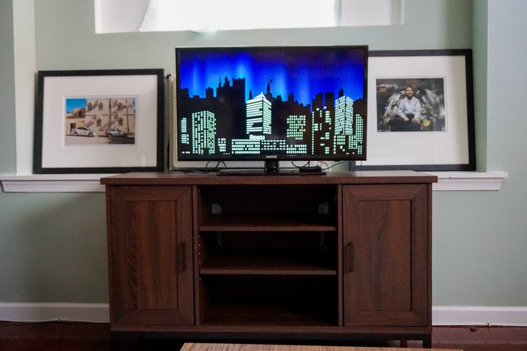 TV with roku set up.
