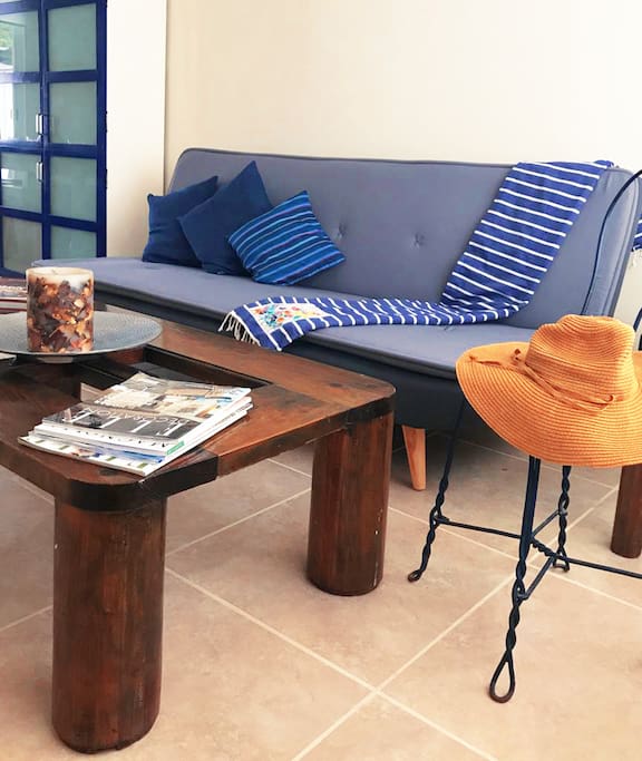 Living room with sofa bed