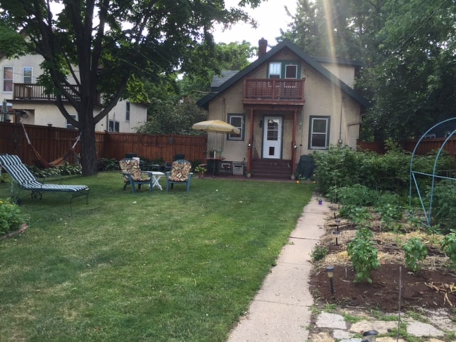 Backyard - Hammock, Lawn Chair, Grill & Picnic Table